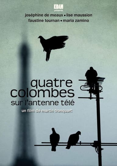 Quatre colombes sur l'antenne télé